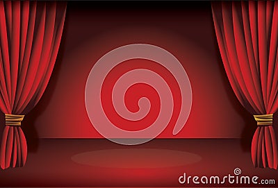 Stage curtain Stock Photo