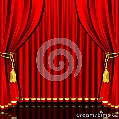 Stage Curtain Vector Illustration