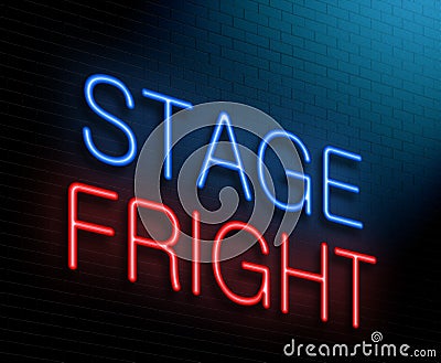 Stage fright concept. Stock Photo