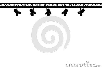 Stage lights silhouette Stock Photo