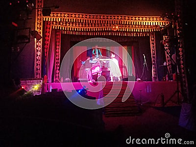 stage performance on megical show in India nov 2019 Editorial Stock Photo