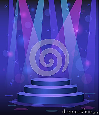 Stage podium disco nightclub dance floor Stock Photo