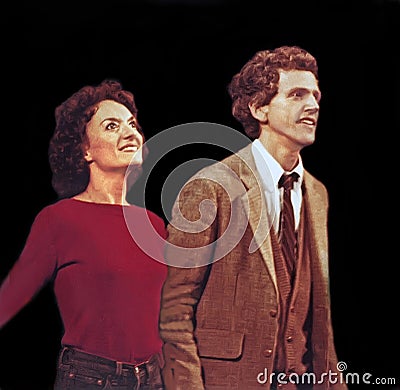 Phyllis Frelich and John Rubinstein on Broadway in New York City Editorial Stock Photo