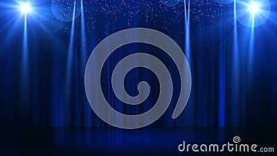 Stage with Spot Lighting, Empty Scene for Show, Award Ceremony or  Advertising on the Dark Blue Background. Looped Motion Stock Footage -  Video of dark, lamp: 137027414