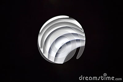 Stages of Partial Eclipse Luminous Abstract Curves with Dynamic Motion Effect Stock Photo