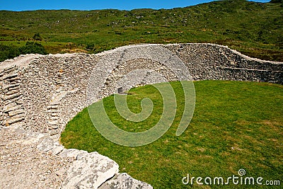 Staigue Fort on the Wild Atlantic Way coastal route, County Kerry, Ireland. Cathair na Steige Stock Photo