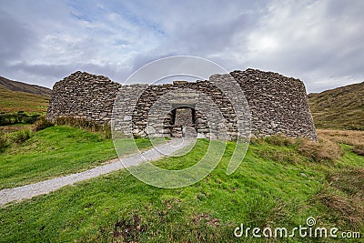 Staigue fort. A ruined stone ringfort three miles west of Sneem in Ireland Stock Photo