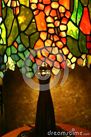 Stain glass lamp Stock Photo