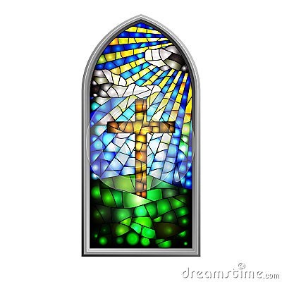 Stained Glass Vector Illustration