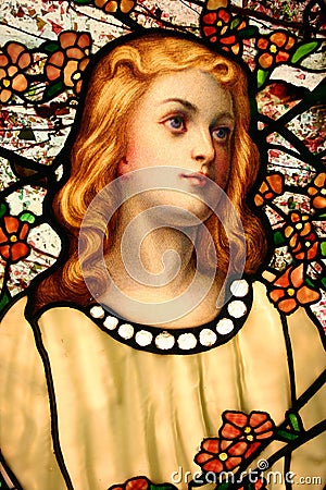 Stained glass artwork from the former Smith Museum, Chicago. Editorial Stock Photo