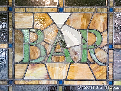 Stained Glass BAR Stock Photo