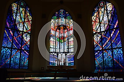 Stained Glass Church altar Editorial Stock Photo