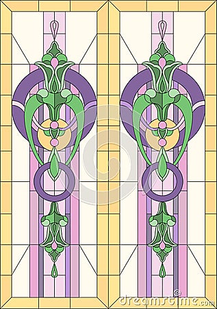 Stained glass / Classical style. Vector Illustration