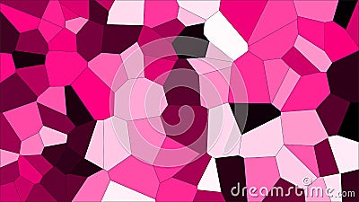 Stained glass colorful voronoi, vector eps abstract. Irregular cells background pattern. 2D Geometric shapes grid texture - Stock Photo