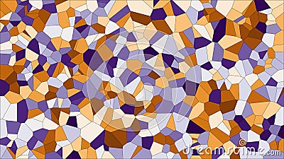 Stained glass colorful voronoi, vector eps abstract. Irregular cells background pattern. 2D Geometric shapes grid texture - Stock Photo