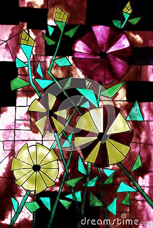 Stained glass design Stock Photo