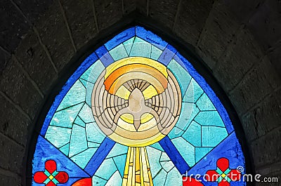 Stained Glass Holy Spirit Stock Photo