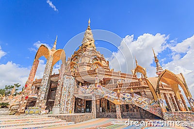 The stained glass pagoda at Wat Pha Sorn Kaew Temple Editorial Stock Photo