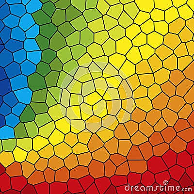 Stained Glass Rainbow Vector Illustration