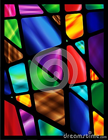 Stained Glass Window Vector Illustration