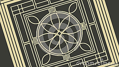 Stained glass window pattern, decorative art design vector design Generative AI Vector Illustration