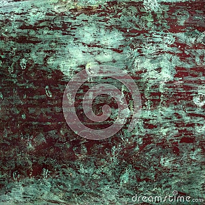 Stained oxidized copper surface_square Stock Photo