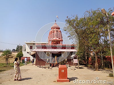 Staining temple of odisha road to omarkot maha kali tample Editorial Stock Photo