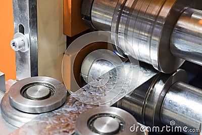 stainless bar sheet in cold roll process Stock Photo