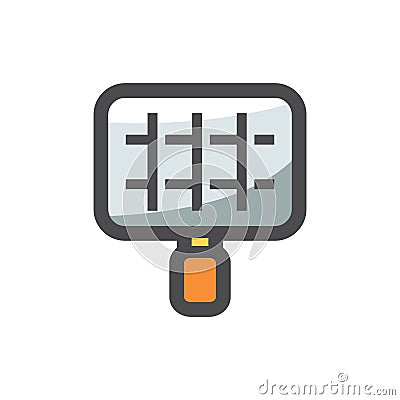 Stainless barbecue grill camping basket Vector icon Cartoon illustration Vector Illustration