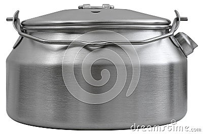 Stainless coffee kettle Stock Photo