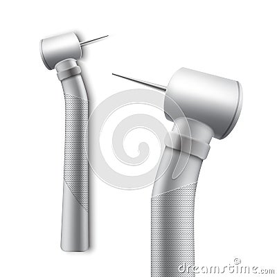 Stainless dental drill Vector Illustration