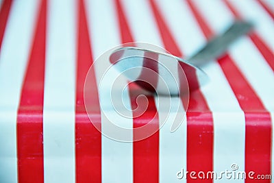 Stainless Spoon Reflection Stock Photo