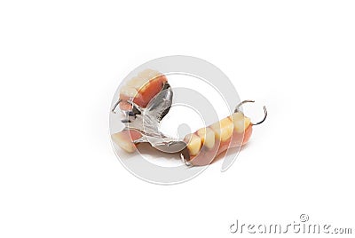 Stainless steal denture Stock Photo