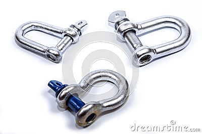 Stainless Steel Anchor Chains Stock Photo