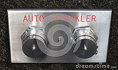 Stainless steel auto sprinkler system covers and plate Stock Photo