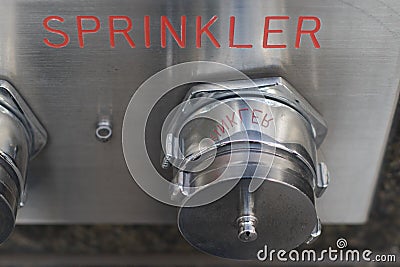 Stainless steel auto sprinkler system covers and plate Stock Photo