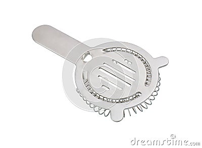 Stainless steel bar cocktail strainer, cut out, photo stacking Stock Photo