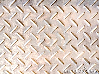 Stainless steel checkered plate backgrounds and textures closeup. Stock Photo