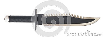 A stainless steel combat survival knife Stock Photo