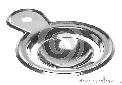 Stainless Steel Egg Separator Isolated Stock Photo