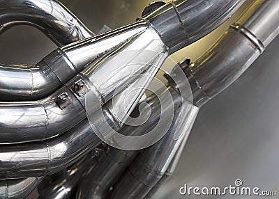 Stainless Steel Exhaust Stock Photo