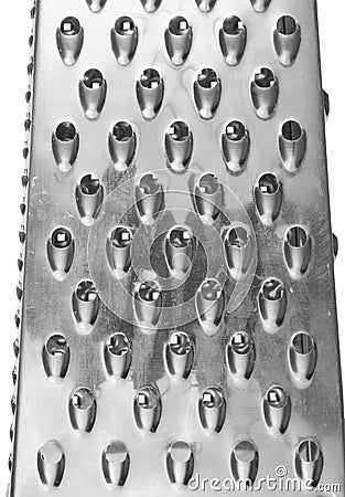 Stainless steel grater closeup. Stock Photo