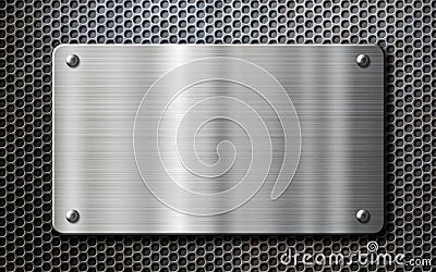 Stainless steel metal plate background Stock Photo