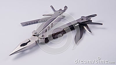 Stainless steel multitool can be used for multi purpose Stock Photo