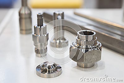 Stainless steel parts Stock Photo