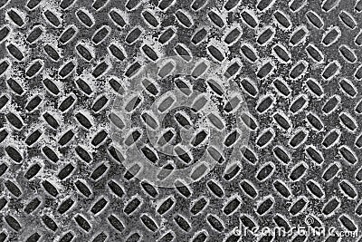 Stainless Steel Plate with Grid Pattern as Metal Texture or Industrial Background Stock Photo