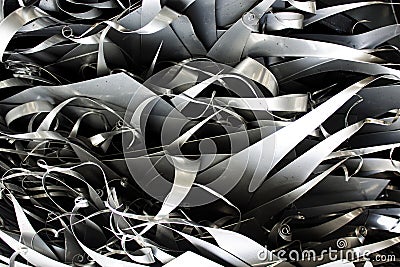 Stainless steel scrap Stock Photo