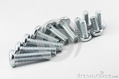 Stainless steel screws Stock Photo