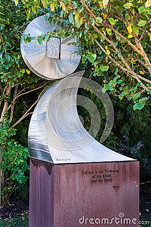 Stainless steel sculpture by Dale Rogers Editorial Stock Photo