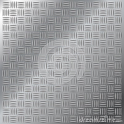 Stainless steel small cross hatch tread pattern Vector Illustration